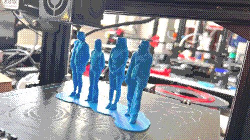 photo exemple d'impression de scan 3d d'un groupe pour un projet